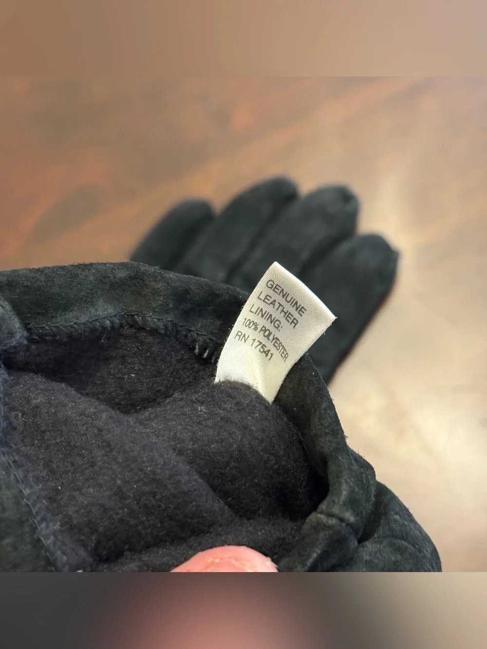 Nine And Company black Suede Gloves